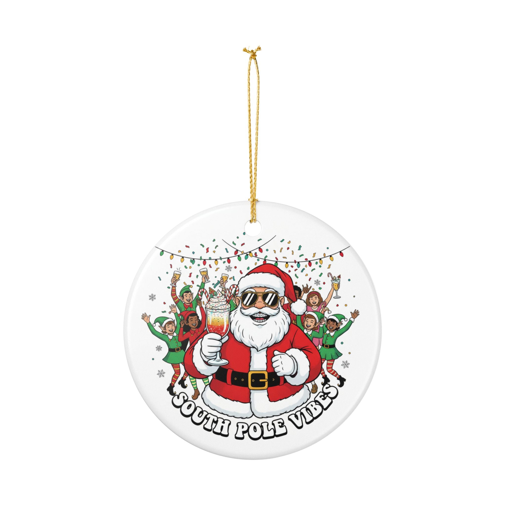 South Pole Santa Ornament